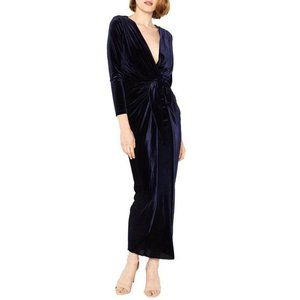 NWT Misa Los Angeles Sienna navy velvet dress small